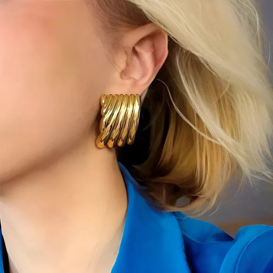 Wave Statement Earrings – Bold & Elegant