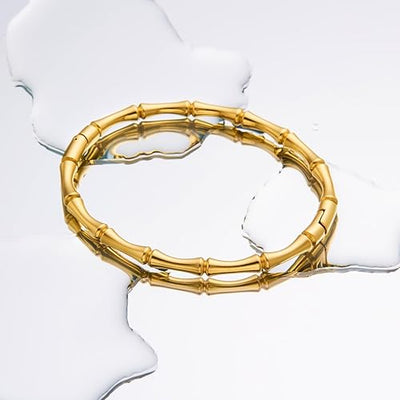 Bamboo Cuff Bangle Bracelet