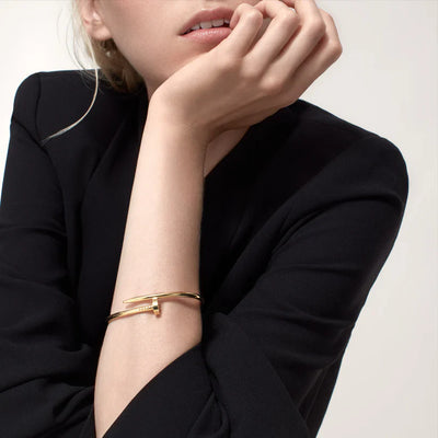 Elegant Nail Bracelet – Minimalist Screw Bangle Jewelry