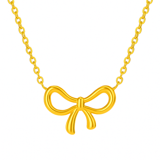 Elegant Bow Pendant Necklace