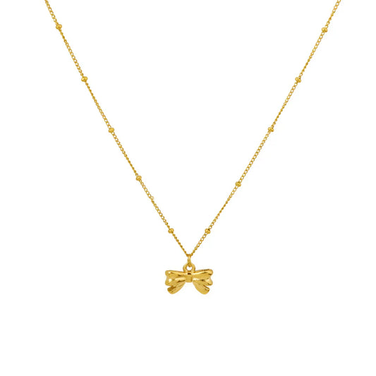 Dainty Bow Pendant Necklace