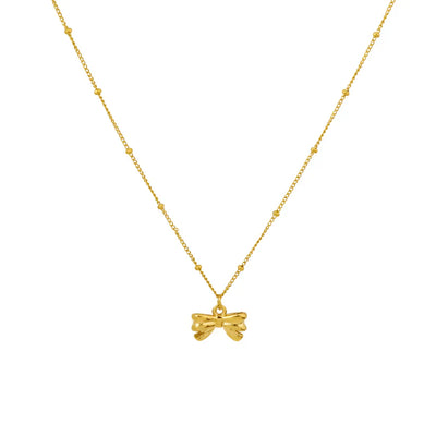 Dainty Bow Pendant Necklace