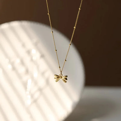 Dainty Bow Pendant Necklace
