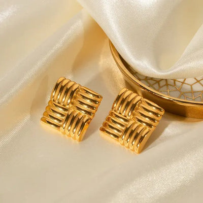 Square Stud Earrings – Bold, Geometric & Elegant
