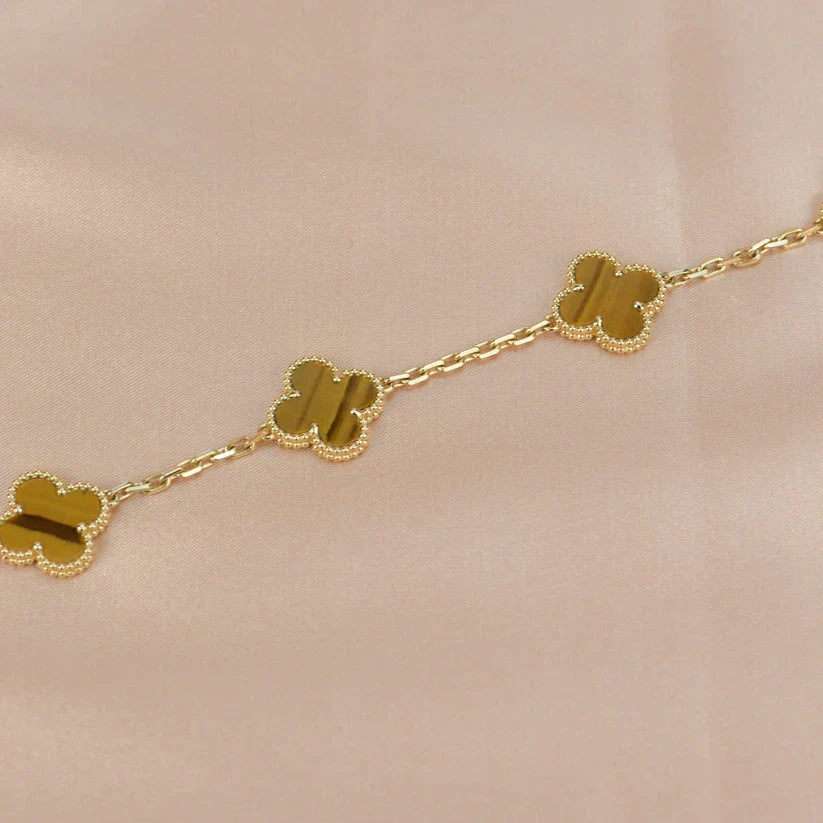 Tiger Eye Clover Bracelet