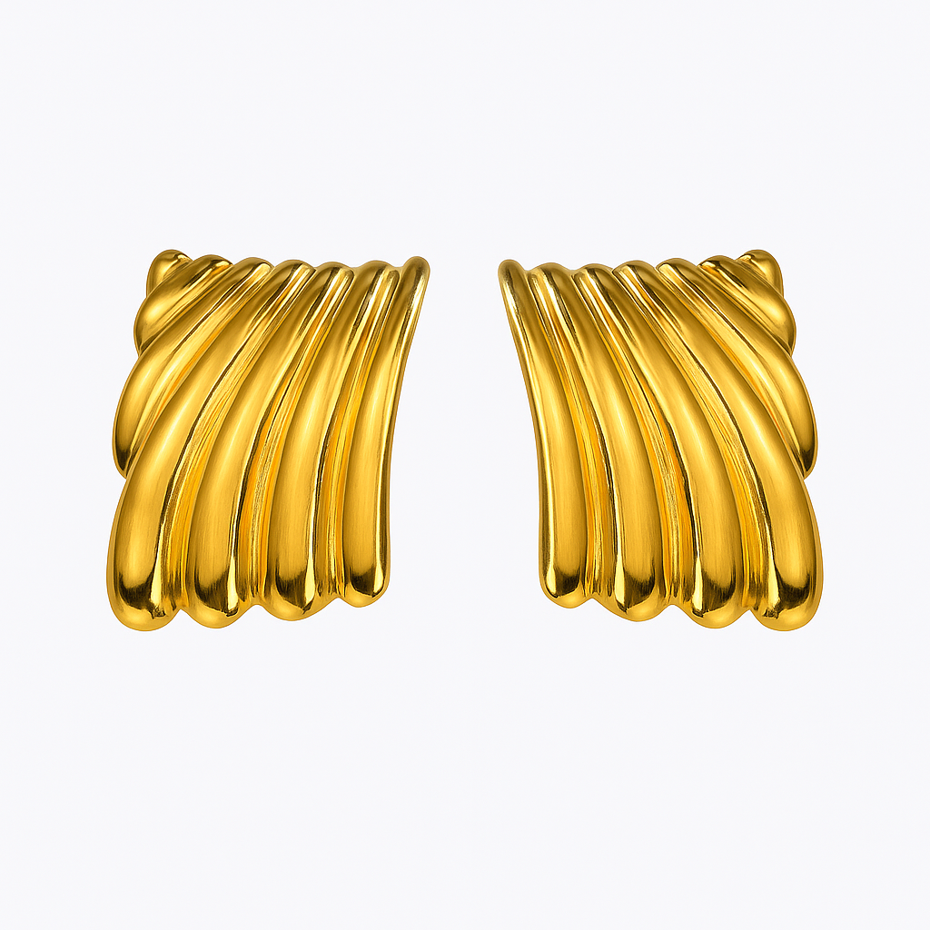 Wave Statement Earrings – Bold & Elegant