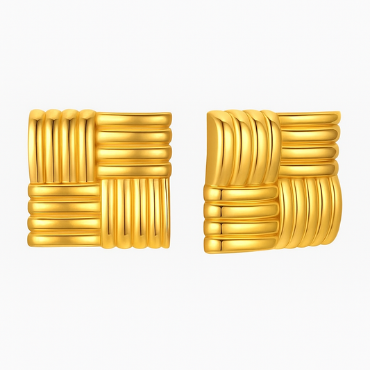 Square Stud Earrings – Bold, Geometric & Elegant